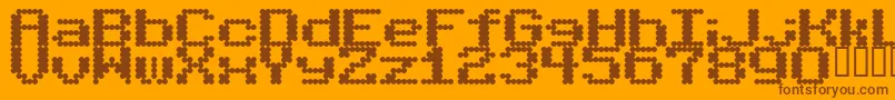 BubbleBath Font – Brown Fonts on Orange Background