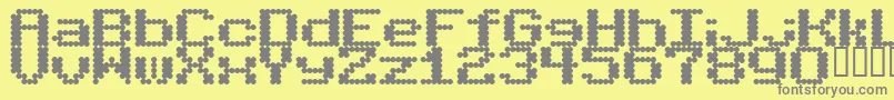 BubbleBath-Schriftart – Graue Schriften auf gelbem Hintergrund
