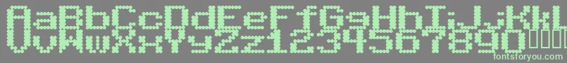 フォントBubbleBath – 灰色の背景に緑のフォント