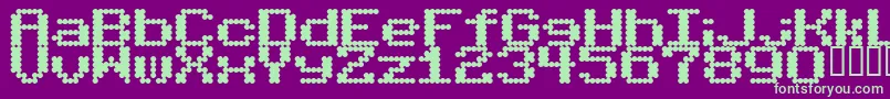 フォントBubbleBath – 紫の背景に緑のフォント