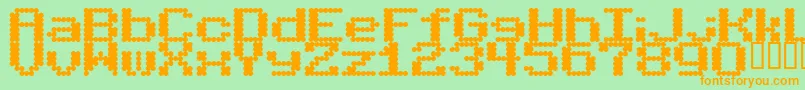 BubbleBath Font – Orange Fonts on Green Background