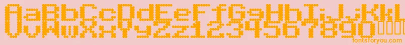 BubbleBath Font – Orange Fonts on Pink Background
