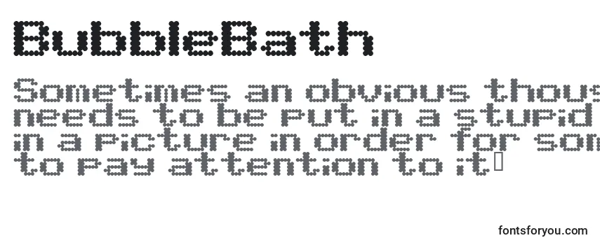 BubbleBath (122354) フォントのレビュー