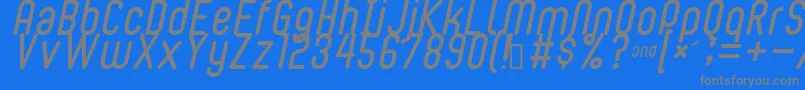 BUBBLEBOY2 Font – Gray Fonts on Blue Background