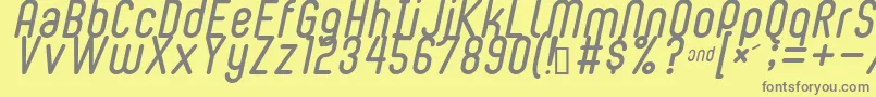 BUBBLEBOY2 Font – Gray Fonts on Yellow Background