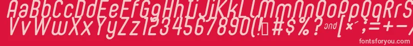 Fonte BUBBLEBOY2 – fontes rosa em um fundo vermelho