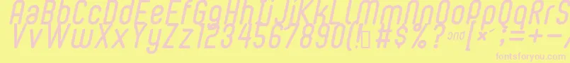 BUBBLEBOY2 Font – Pink Fonts on Yellow Background