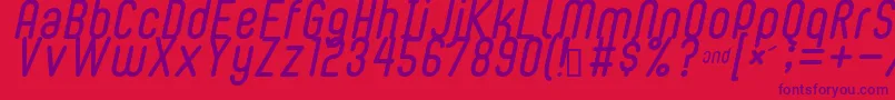 BUBBLEBOY2 Font – Purple Fonts on Red Background