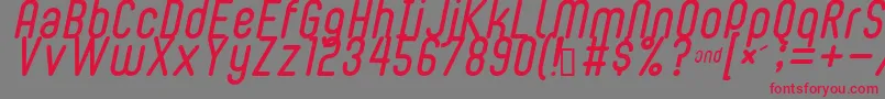 BUBBLEBOY2 Font – Red Fonts on Gray Background