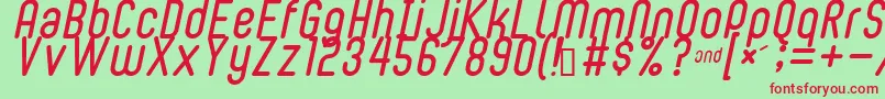 BUBBLEBOY2 Font – Red Fonts on Green Background