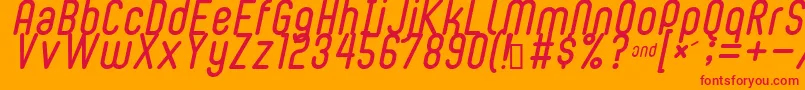 BUBBLEBOY2 Font – Red Fonts on Orange Background