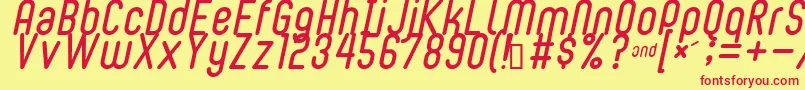 BUBBLEBOY2 Font – Red Fonts on Yellow Background