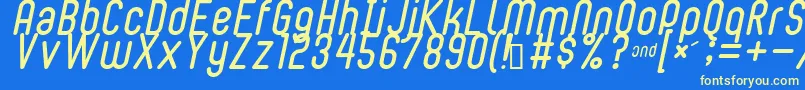 BUBBLEBOY2 Font – Yellow Fonts on Blue Background