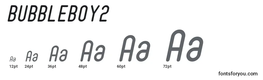 Размеры шрифта BUBBLEBOY2 (122355)