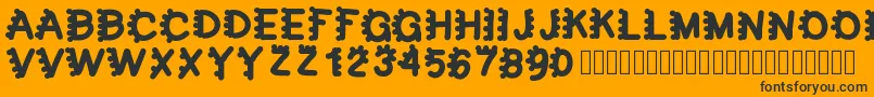 bubblefont Font – Black Fonts on Orange Background