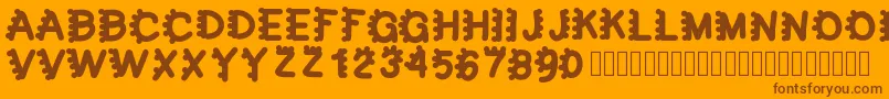 More about bubblefont Font bubblefont Font – Brown Fonts on Orange Background