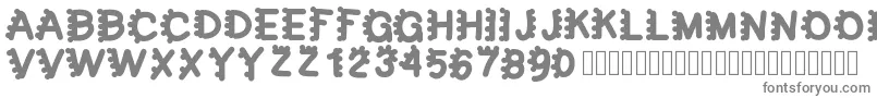 フォントbubblefont – 白い背景に灰色の文字