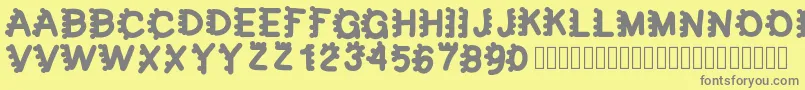 bubblefont Font – Gray Fonts on Yellow Background