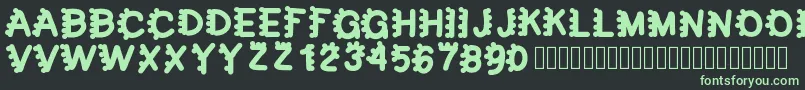 Fonte bubblefont – fontes verdes em um fundo preto