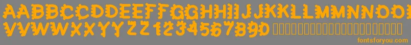 Шрифт bubblefont – оранжевые шрифты на сером фоне