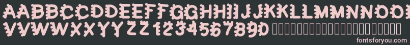 bubblefont Font – Pink Fonts on Black Background