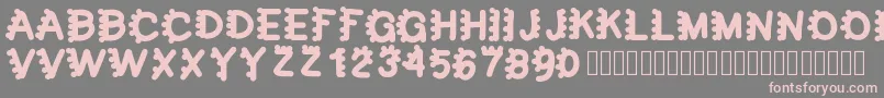 Czcionka bubblefont – różowe czcionki na szarym tle