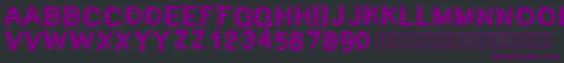 Police bubblefont – polices violettes sur fond noir
