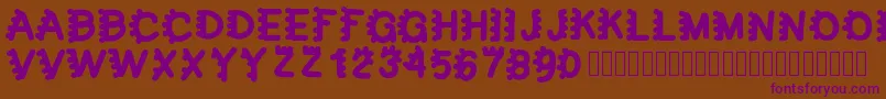 bubblefont Font – Purple Fonts on Brown Background