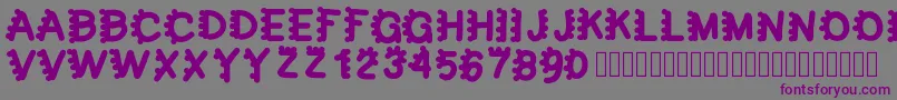Fonte bubblefont – fontes roxas em um fundo cinza