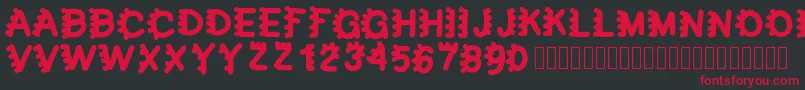 bubblefont Font – Red Fonts on Black Background