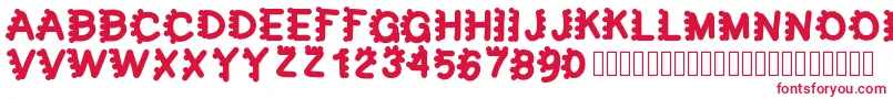 bubblefont-fontti – punaiset fontit