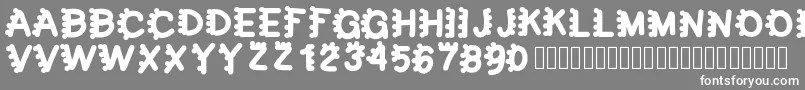 bubblefont-fontti – valkoiset fontit harmaalla taustalla