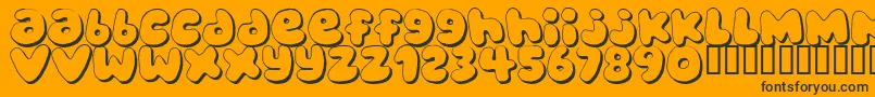 BUBBLEGUMS Font – Black Fonts on Orange Background