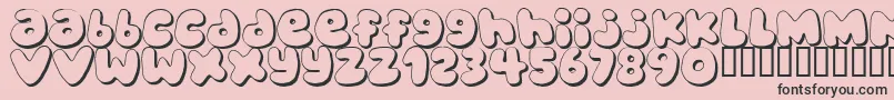 BUBBLEGUMS Font – Black Fonts on Pink Background