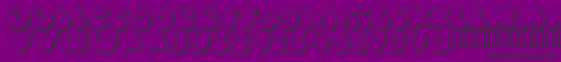 BUBBLEGUMS Font – Black Fonts on Purple Background