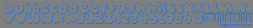 BUBBLEGUMS Font – Blue Fonts on Gray Background