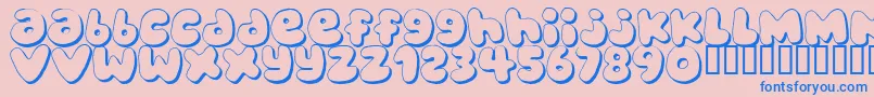BUBBLEGUMS Font – Blue Fonts on Pink Background