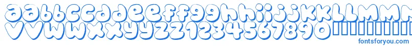 BUBBLEGUMS Font – Blue Fonts on White Background