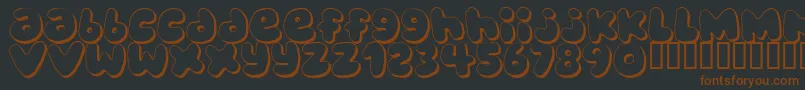 En savoir plus sur la police BUBBLEGUMS Police BUBBLEGUMS – polices brunes sur fond noir