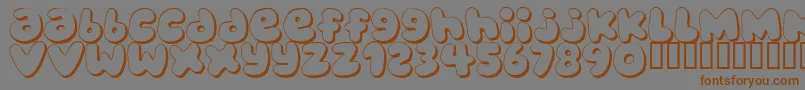 BUBBLEGUMS Font – Brown Fonts on Gray Background