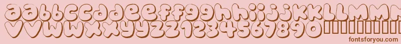 BUBBLEGUMS Font – Brown Fonts on Pink Background