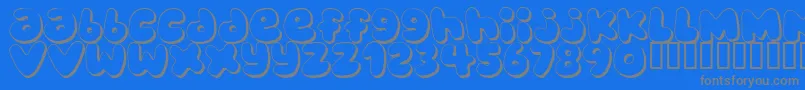 BUBBLEGUMS Font – Gray Fonts on Blue Background