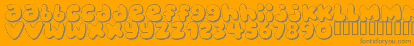 BUBBLEGUMS Font – Gray Fonts on Orange Background