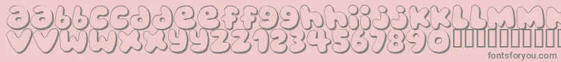 BUBBLEGUMS Font – Gray Fonts on Pink Background