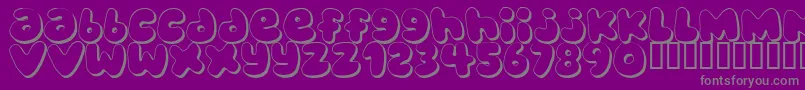 BUBBLEGUMS Font – Gray Fonts on Purple Background
