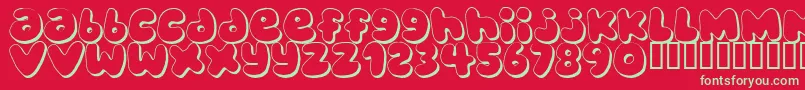 BUBBLEGUMS Font – Green Fonts on Red Background