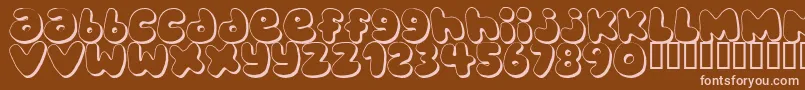 BUBBLEGUMS Font – Pink Fonts on Brown Background