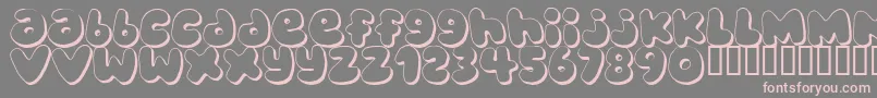 BUBBLEGUMS Font – Pink Fonts on Gray Background