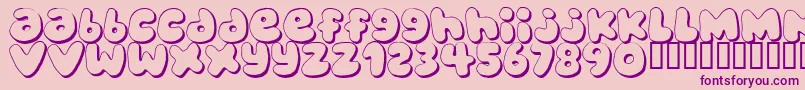 BUBBLEGUMS Font – Purple Fonts on Pink Background
