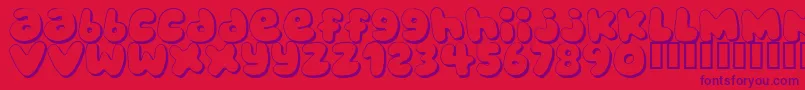 BUBBLEGUMS Font – Purple Fonts on Red Background